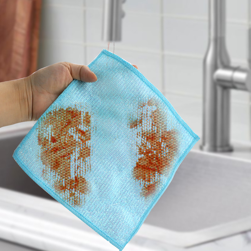 Kain Serat Perak Kering dan Basah Kain Penyental Serat Buluh Sutera Berwarna