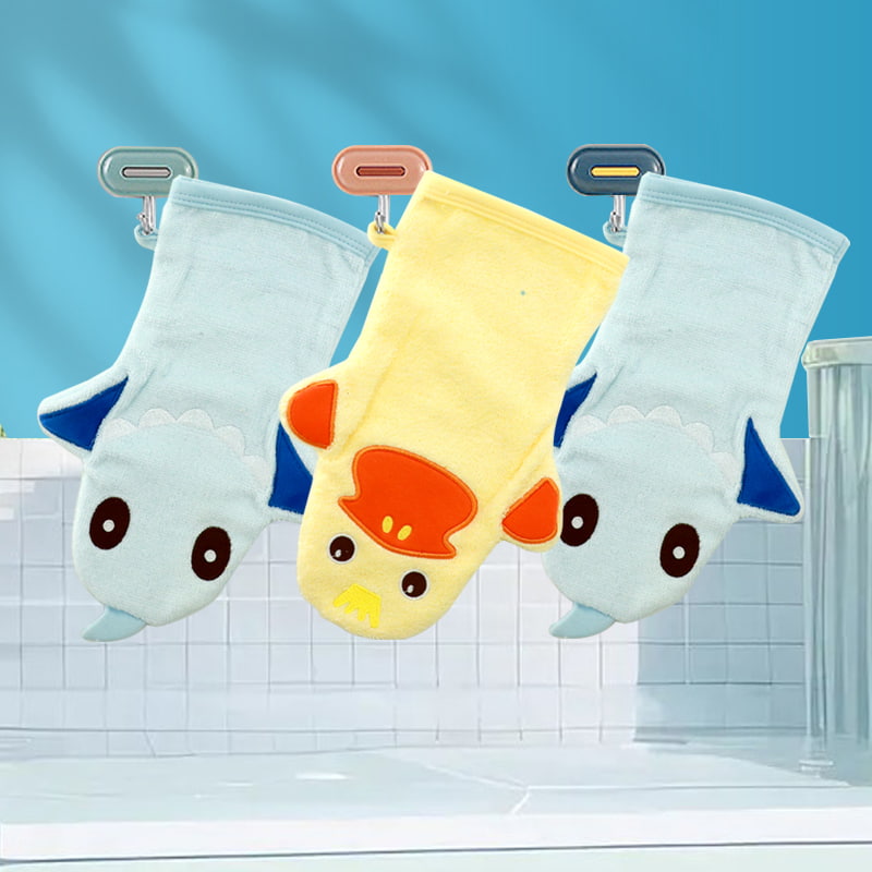Tuala Tangan Gantung Anak Patung Tebal Penyerap Cepat Kering Tidak Luntur Tuala Persegi Kecil Tuala Kanak-kanak Kartun Lembut